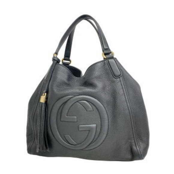 Gucci Soho Handbag Black Leather - Picture 1 of 9